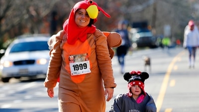 On Thanksgiving, many families participate in Turkey Trots, combining fitness with tradition. On Thanksgiving, many families participate in Turkey Trots, combining fitness with tradition.