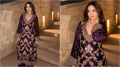 Kusha Kapila rocks ethnic fashion in a wine silk kurta ensemble. (Instagram/@kushakapila) Kusha Kapila rocks ethnic fashion in a wine silk kurta ensemble. (Instagram/@kushakapila)