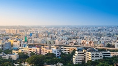 Hyderabad has witnessed the maximum real estate growth in the country. It has seen the highest growth rate of 10% (CAGR) in residential launches over the past decade. (Representational photo) (Shutterstock) Hyderabad has witnessed the maximum real estate growth in the country. It has seen the highest growth rate of 10% (CAGR) in residential launches over the past decade. (Representational photo) (Shutterstock)