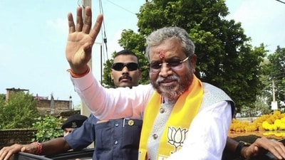 Jharkhand BJP president and party candidate Babulal Marandi in Giridih. (PTI Photo) Jharkhand BJP president and party candidate Babulal Marandi in Giridih. (PTI Photo)