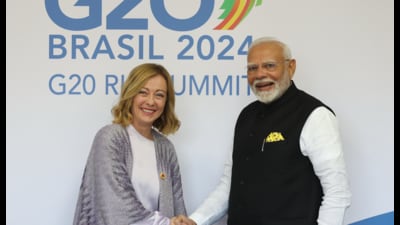 Prime Minister Narendra Modi and his Italian counterpart, Giorgia Meloni. (X) Prime Minister Narendra Modi and his Italian counterpart, Giorgia Meloni. (X)