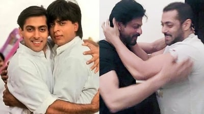 Salman Khan and Shah Rukh Khan as Karan and Arjun Salman Khan and Shah Rukh Khan as Karan and Arjun