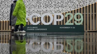 The COP29 UN Climate Summit venue in Baku, Azerbaijan. (AP Photo) The COP29 UN Climate Summit venue in Baku, Azerbaijan. (AP Photo)