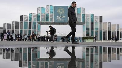The venue of the COP29 UN Climate Summit in Baku, Azerbaijan. (AP) The venue of the COP29 UN Climate Summit in Baku, Azerbaijan. (AP)