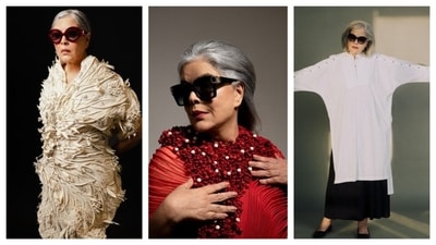 "Zeenat Aman loves to experiment, whether with interesting textures or silhouettes. Even at the age of 73, she continues to embrace bold fashion choices with confidence and flair. (Instagram) "Zeenat Aman loves to experiment, whether with interesting textures or silhouettes. Even at the age of 73, she continues to embrace bold fashion choices with confidence and flair. (Instagram)