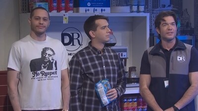 Merely two weeks ago, Pete Davidson returned to Saturday Night Live for a cameo alongside Andrew Dismukes and John Mulaney. (YouTube / Saturday Night Live) Merely two weeks ago, Pete Davidson returned to Saturday Night Live for a cameo alongside Andrew Dismukes and John Mulaney. (YouTube / Saturday Night Live)