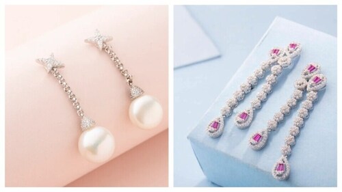 Opt for pearl chandbalis in the morning and dazzling danglers for the night. (PC: Gargi by P N Gadgil & sons. ) Opt for pearl chandbalis in the morning and dazzling danglers for the night. (PC: Gargi by P N Gadgil & sons. )