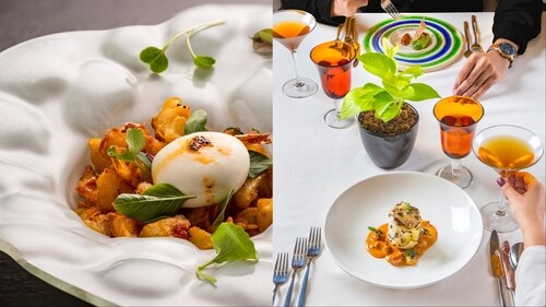 Rustic earthenware, ornate steel cutlery and contemporary glassware complements immersive indulgence in the magical flavours. Rustic earthenware, ornate steel cutlery and contemporary glassware complements immersive indulgence in the magical flavours.