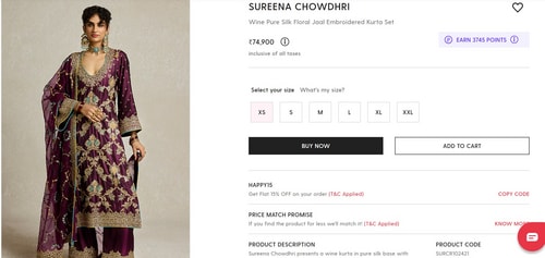Kusha Kapila's kurta set comes with a price tag of ₹74,900. (www.perniaspopupshop.com) Kusha Kapila's kurta set comes with a price tag of ₹74,900. (www.perniaspopupshop.com)