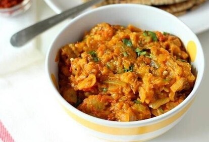 Vegetable preparations like baingan bharta (roasted eggplant) are fiber-rich options that help maintain stable glucose levels. (File Photo) Vegetable preparations like baingan bharta (roasted eggplant) are fiber-rich options that help maintain stable glucose levels. (File Photo)