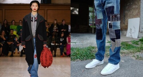 Molly Goddard Autumn/Winter 2024; Comme Des Garçons Junya Watanabe Jeans Molly Goddard Autumn/Winter 2024; Comme Des Garçons Junya Watanabe Jeans