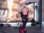 In 2013, wrestler Kane performed a “tombstone” on McMahon, which involved hoisting her up upside down while holding her belly to her belly, then dropping her on her back.