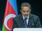 Union Minister of State for Environment Kirti Vardhan Singh delivers India's national statement during the COP29 climate conference, in Baku, Azerbaijan, Tuesday. (PTI) Union Minister of State for Environment Kirti Vardhan Singh delivers India's national statement during the COP29 climate conference, in Baku, Azerbaijan, Tuesday. (PTI)