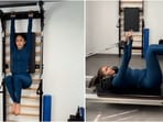 Mrunal Thakur inspires fitness enthusiasts with her recent Pilates session.