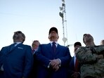 US President-elect Donald Trump (C) attends the launch of the sixth test flight of the SpaceX Starship rocket on November 19, 2024 in Brownsville, Texas. SpaceX's billionaire owner, Elon Musk, a Trump confidante, has been tapped to lead the new Department of Government Efficiency alongside former presidential candidate Vivek Ramaswamy. US President-elect Donald Trump (C) attends the launch of the sixth test flight of the SpaceX Starship rocket on November 19, 2024 in Brownsville, Texas. SpaceX's billionaire owner, Elon Musk, a Trump confidante, has been tapped to lead the new Department of Government Efficiency alongside former presidential candidate Vivek Ramaswamy.