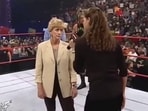 Linda McMahon with daughter Stephanie in an old WWE video