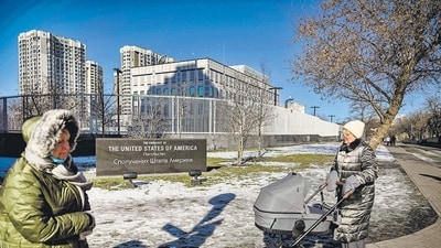 The US embassy in Kyiv has shut down for Wednesday. (File/AP) The US embassy in Kyiv has shut down for Wednesday. (File/AP)