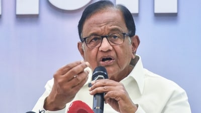 Congress MP P Chidambaram addresses a press conference, in Mumbai. (ANI Photo) (Sandip Mahankal) Congress MP P Chidambaram addresses a press conference, in Mumbai. (ANI Photo) (Sandip Mahankal)