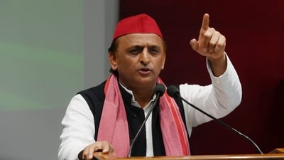 Samajwadi Party chief Akhilesh Yadav at a press conference in Lucknow. (Deepak Gupta/Hindustan Times) Samajwadi Party chief Akhilesh Yadav at a press conference in Lucknow. (Deepak Gupta/Hindustan Times)