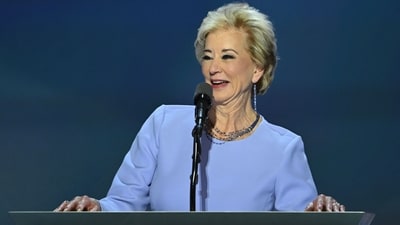 US President-elect Donald Trump announced on November 19, 2024 his intention to nominate Linda McMahon, former Administrator of the Small Business Administration, as the United States Secretary of Education. (Photo by ANDREW CABALLERO-REYNOLDS / AFP) (AFP) US President-elect Donald Trump announced on November 19, 2024 his intention to nominate Linda McMahon, former Administrator of the Small Business Administration, as the United States Secretary of Education. (Photo by ANDREW CABALLERO-REYNOLDS / AFP) (AFP)