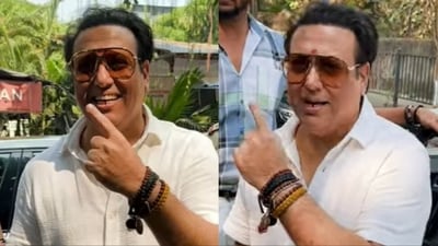 Govinda was spotted outside a polling booth in Mumbai. Govinda was spotted outside a polling booth in Mumbai.
