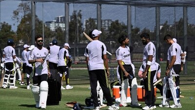 The Indian players training ahead of season opener against Australia. (AFP Image) The Indian players training ahead of season opener against Australia. (AFP Image)