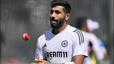Jasprit Bumrah prepares to ball during a practice session at the Optus Stadium in Perth on Wednesday. (AFP) Jasprit Bumrah prepares to ball during a practice session at the Optus Stadium in Perth on Wednesday. (AFP)