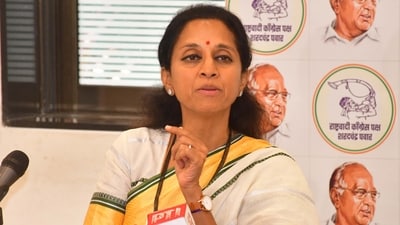NCP (SP) leader Sule has denied the allegations made by Patil. (HT PHOTO) NCP (SP) leader Sule has denied the allegations made by Patil. (HT PHOTO)