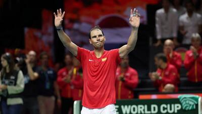 Rafael Nadal during the Davis Cup Finals in Malaga. (AFP) Rafael Nadal during the Davis Cup Finals in Malaga. (AFP)