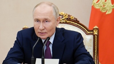 Russian President Vladimir Putin speaks at the Security Council meeting on nuclear deterrence at the Kremlin in Moscow. (File image) (AP) Russian President Vladimir Putin speaks at the Security Council meeting on nuclear deterrence at the Kremlin in Moscow. (File image) (AP)