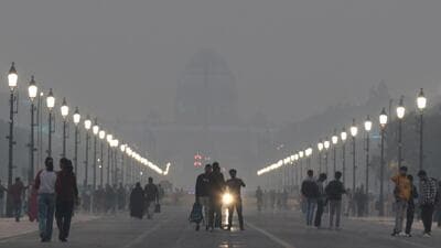 Smog at Kartavya Path on Wednesday. (Raj K Raj/HT) Smog at Kartavya Path on Wednesday. (Raj K Raj/HT)