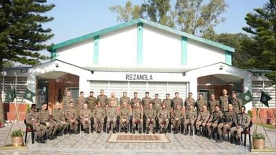 The army’s Northern Command chief addressed the 13th Rashtriya Rifles biennial conference at Udhampur. (HT Photo) The army’s Northern Command chief addressed the 13th Rashtriya Rifles biennial conference at Udhampur. (HT Photo)