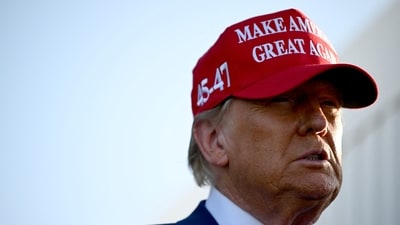U.S. President-elect Donald Trump attends a viewing of the launch of the sixth test flight of the SpaceX Starship rocket, in Brownsville, Texas, U.S., November 19, 2024 . Brandon Bell/Pool via REUTERS (via REUTERS)