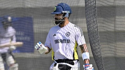 Virat Kohli attends a practice session at the Optus Stadium in Perth on Wednesday, ahead of first cricket Test between Australia and India. (AFP) Virat Kohli attends a practice session at the Optus Stadium in Perth on Wednesday, ahead of first cricket Test between Australia and India. (AFP)