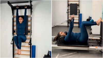Mrunal Thakur inspires fitness enthusiasts with her recent Pilates session. (Instagram/@namratapurohit) Mrunal Thakur inspires fitness enthusiasts with her recent Pilates session. (Instagram/@namratapurohit)