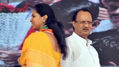 NCP leader Ajit Pawar and NCP (SP) leader Supriya Sule. (HT photo)
