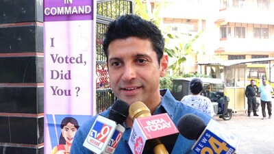 Farhan Akhtar also spoke to the media after casting his vote. He hoped for more screens in Mumbai for films. Farhan Akhtar also spoke to the media after casting his vote. He hoped for more screens in Mumbai for films.