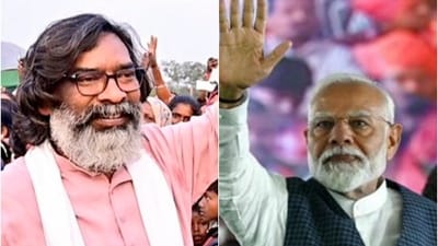 JMM and the BJP-led alliance have been at loggerheads for the 2024 Jharkhand polls. (PTI/AFP)