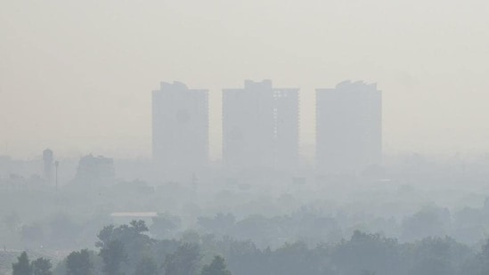 A thick blanket of smog covers Delhi NCR. (PTI Photo)
