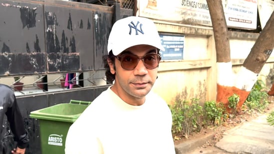 Rajkummar Rao was spotted outside a polling booth early on Wednesday. He cast his vote in the 2024 Maharashtra Assembly Elections.