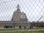 Delegates visit the deck house of the American ballistic missile defence base to be integrated into the "Aegis Ashore" missile defense system, on the day of its inauguration in Redzikowo, Poland, November 13, 2024.