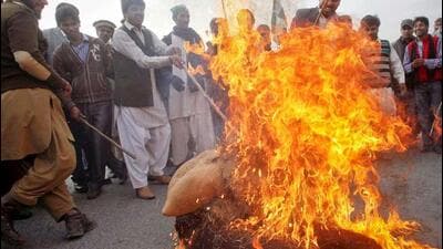(Representative Image) The SP members, however, refuted the claims, and said that “permission was obtained to conduct the protest. (Reuters) (Representative Image) The SP members, however, refuted the claims, and said that “permission was obtained to conduct the protest. (Reuters)