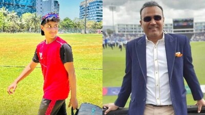 Aaryavir Sehwag scored scored 200 in Cooch Behar Trophy match Aaryavir Sehwag scored scored 200 in Cooch Behar Trophy match