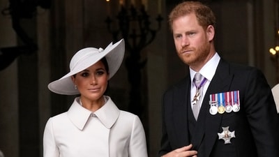 Prince Harry and Meghan Markle will celebrate Christmas at home in Montecito with their children and Markle's mother. (AP Photo/Matt Dunham, Pool, File) (AP) Prince Harry and Meghan Markle will celebrate Christmas at home in Montecito with their children and Markle's mother. (AP Photo/Matt Dunham, Pool, File) (AP)