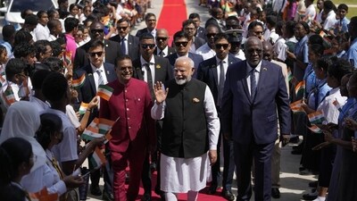 India's Prime Minister Narendra Modi waves as he arrives to Parliament in Georgetown, Guyana, Thursday. (AP) India's Prime Minister Narendra Modi waves as he arrives to Parliament in Georgetown, Guyana, Thursday. (AP)