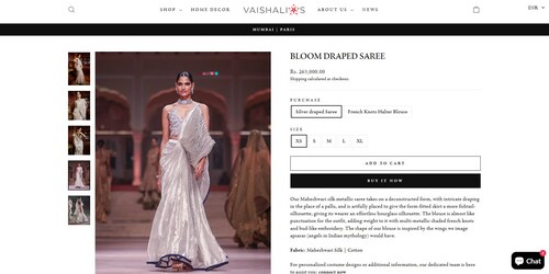 Bhumi's draped saree set is worth  ₹2,65,000.