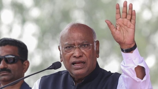 Congress president Mallikarjun Kharge. (HT_PRINT)