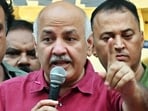 Aam Aadmi Party (AAP) leader Manish Sisodia addresses a gathering.