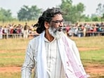Jharkhand CM Hemant Soren during a public meeting for state Assembly elections Jharkhand CM Hemant Soren during a public meeting for state Assembly elections