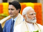 Canada's Prime Minister Justin Trudeau and Prime Minister Narendra Modi at Raj Ghat the G20 Summit.